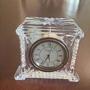Waterford Crystal Clock with Silver Detailing